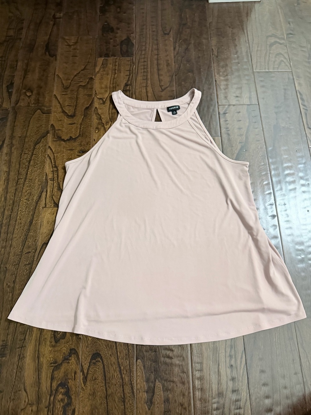 torrid Blush Halter Swing Tank Top With Keyhole Back Detail